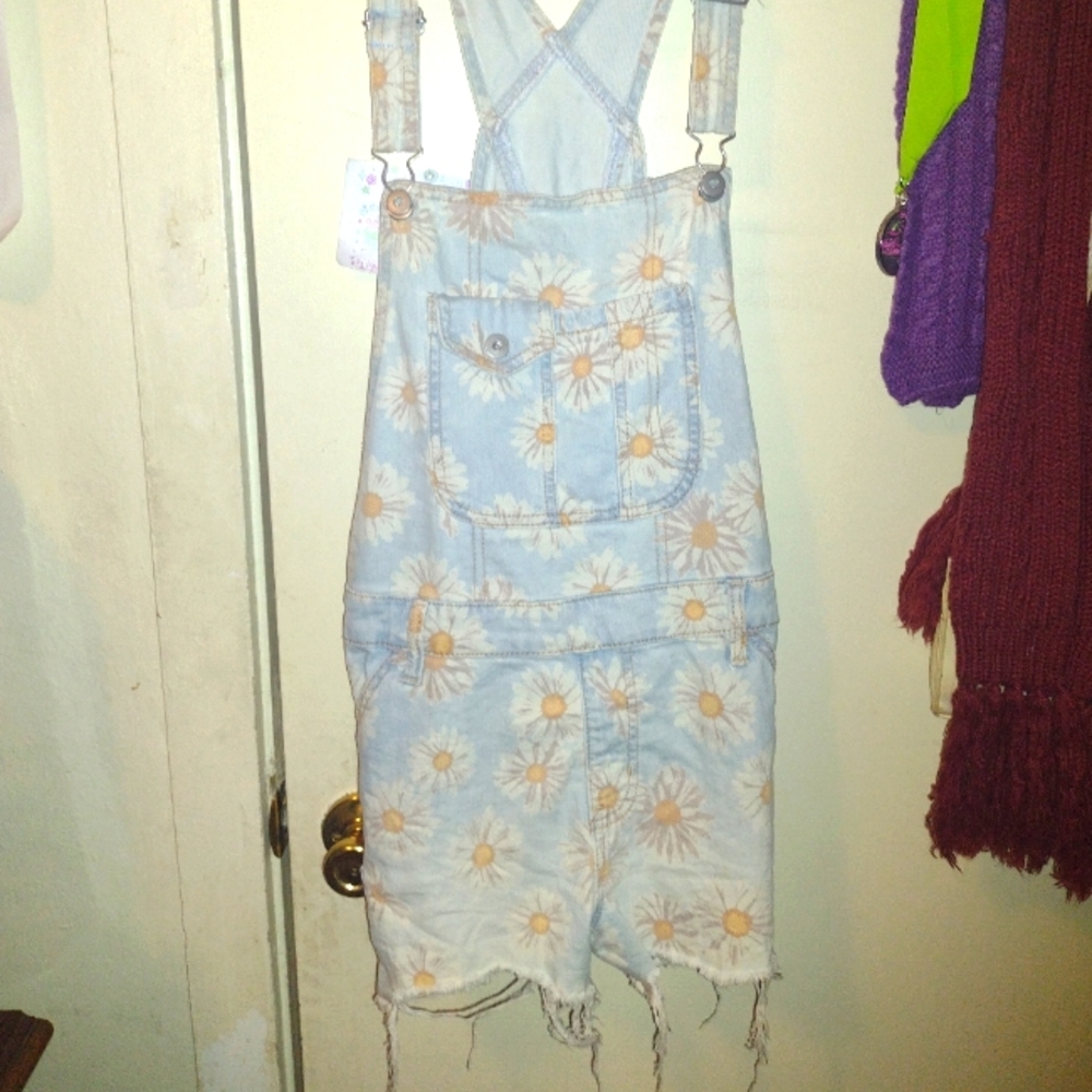 Floral overalls